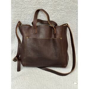 Portland Leather Co Brown Leather Tote Purse #67921